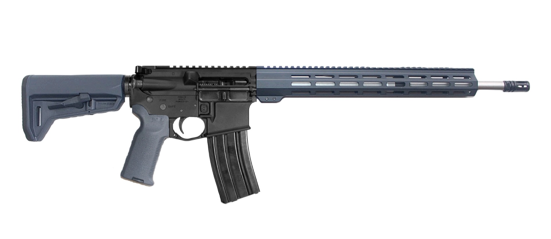 P2A PATRIOT 18" 223 Wylde 1/7 Mid Length Stainless Premium M-LOK Rifle - BLK/GRAY
