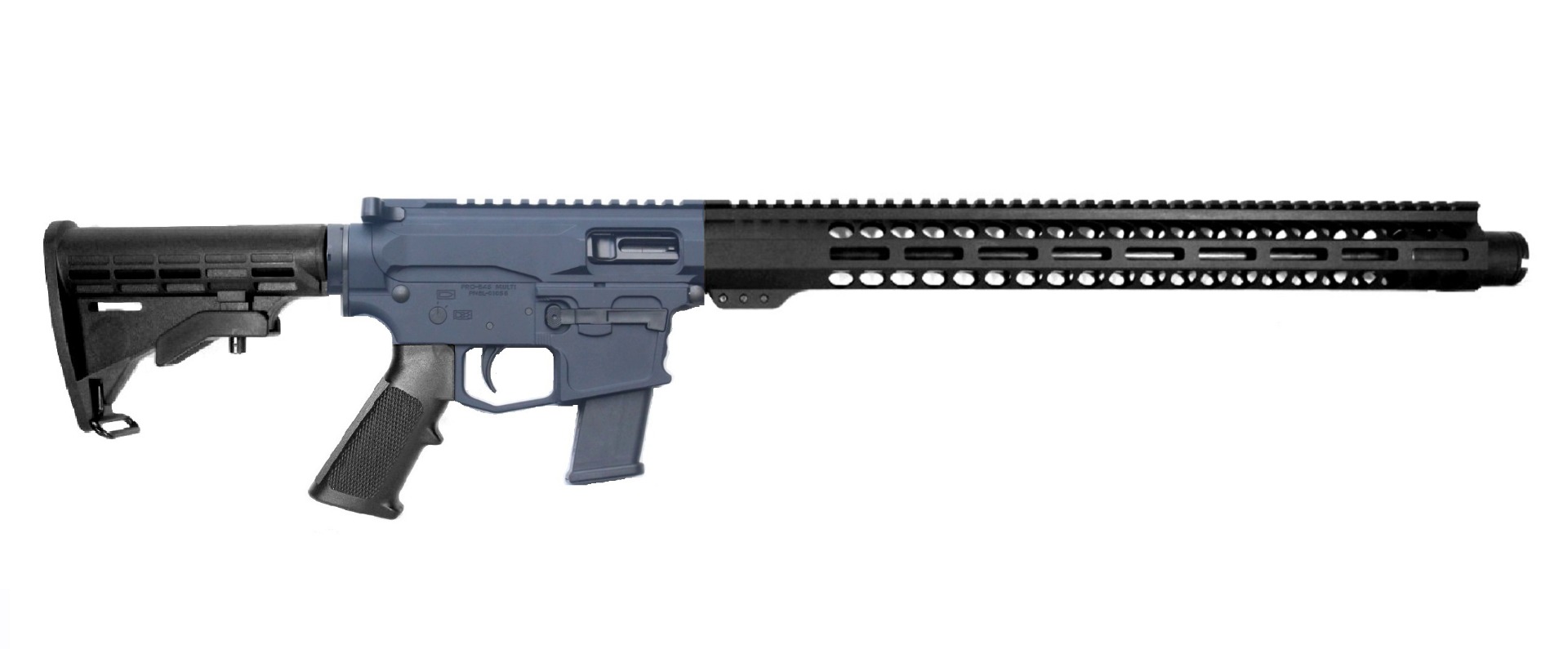 P2A PATRIOT 16" 45 ACP 1/16 Pistol Caliber Melonite M-LOK Rifle with Flash Can - GRAY/BLK