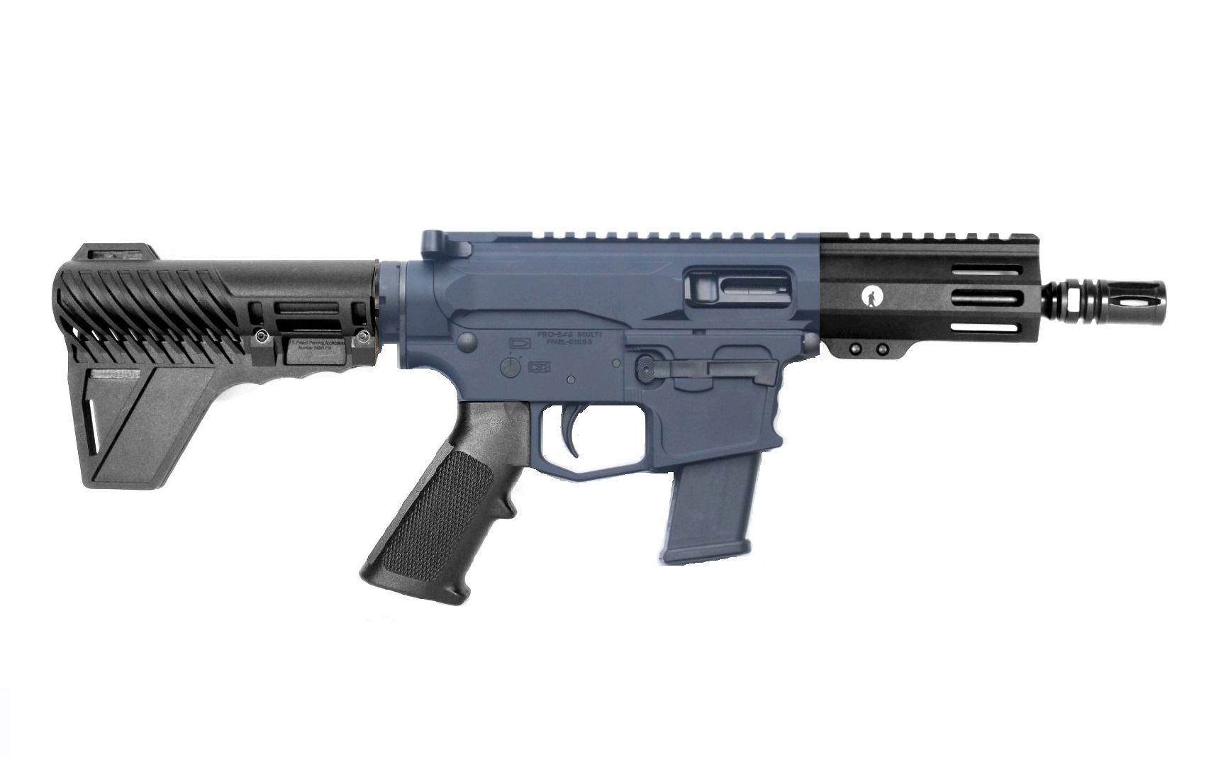 P2A PATRIOT 5" 9mm 1/10 Pistol Caliber Melonite M-LOK Pistol - For Suppressors - GRAY/BLK