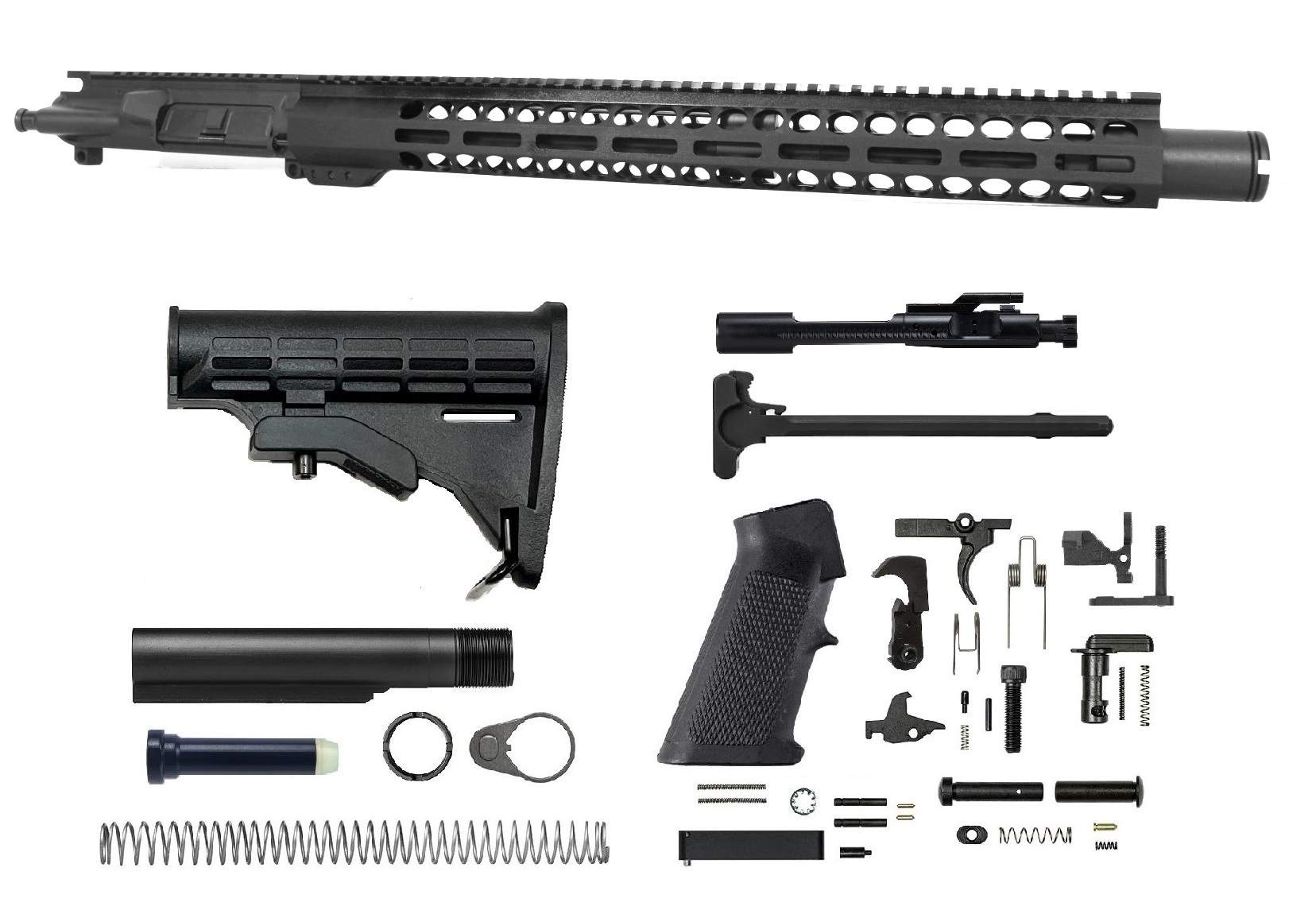 16 inch 5.56 NATO AR-15 Upper Kit | Extended Rail w/Can