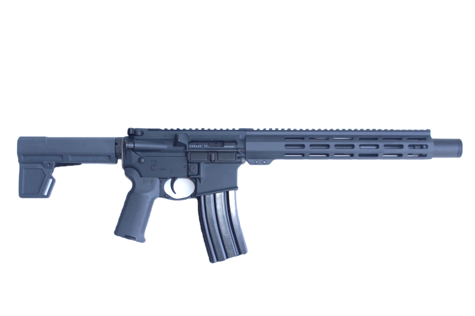 P2A PATRIOT 11.5" 5.56 NATO 1/7 Carbine Length Melonite M-LOK Pistol with Flash Can - GRAY