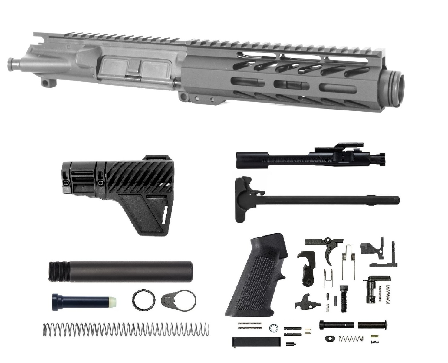 5 inch AR-15 300 BLACKOUT M-LOK Melonite Upper with Flas Can Kit | Pro2A Tactical