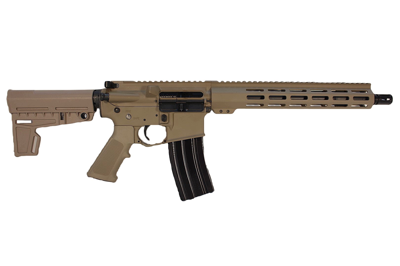 12.5 inch 5.56 NATO Mid Length AR Pistol | FDE
