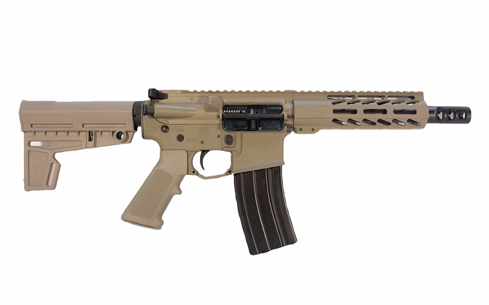 10.5 inch  12.7x42 (50 Beowulf) AR Pistol | FDE | Made in the USA