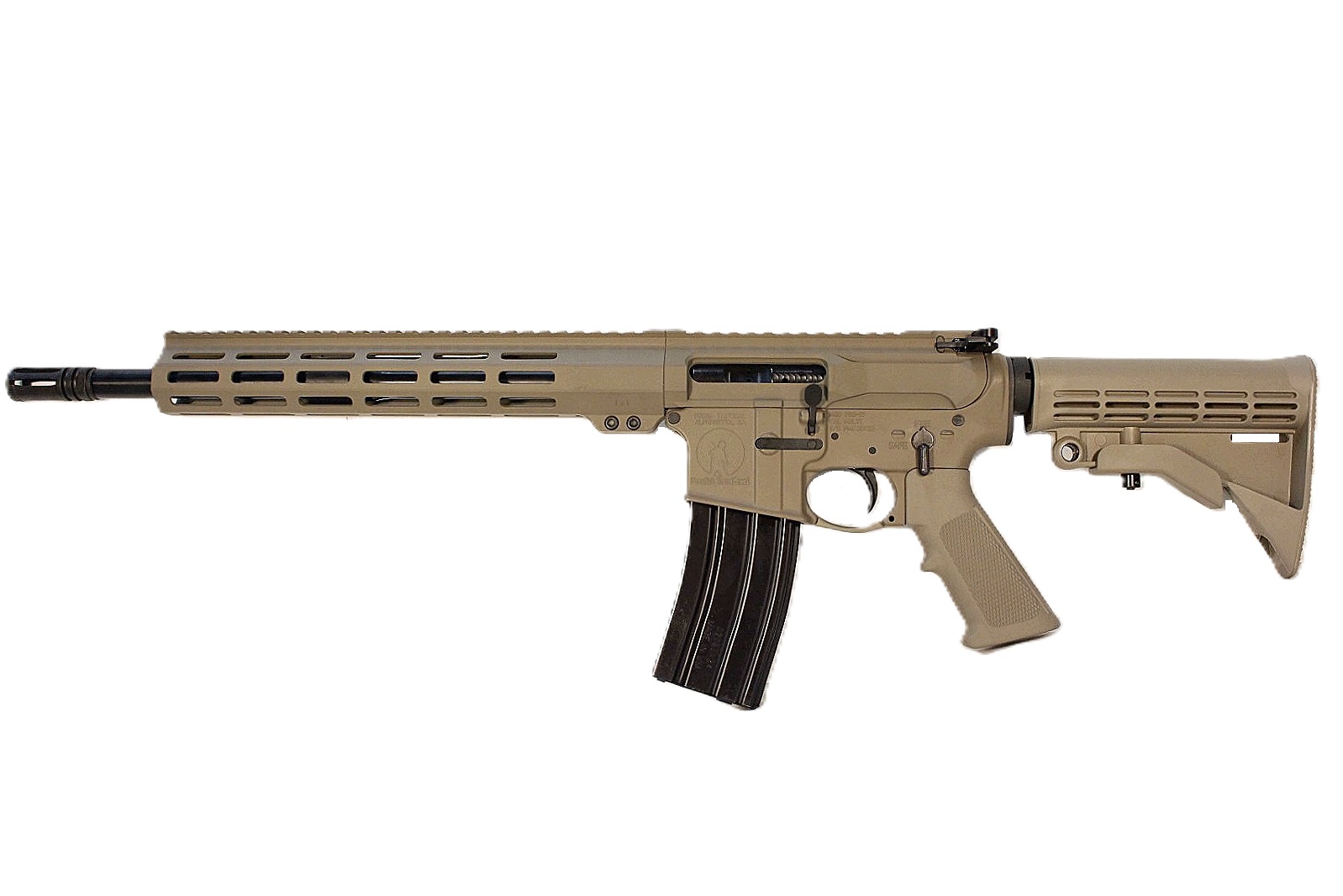 P2A PATRIOT LEFT HAND 14.5" 5.56 NATO 1/7 Carbine Length Melonite M-LOK Rifle - Pinned & Welded - FDE