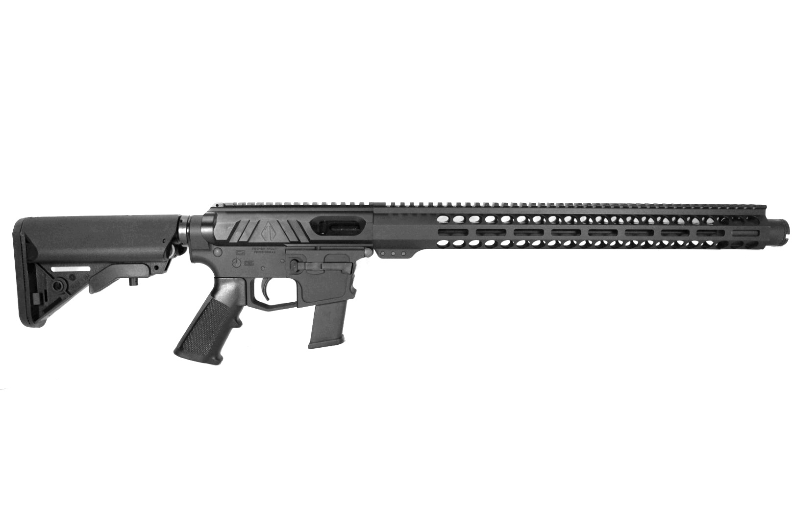 16 inch AR-15 45 ACP M-LOK Side Charging Rifle with Flash Can - Valiant Line By Pro2a Tactical