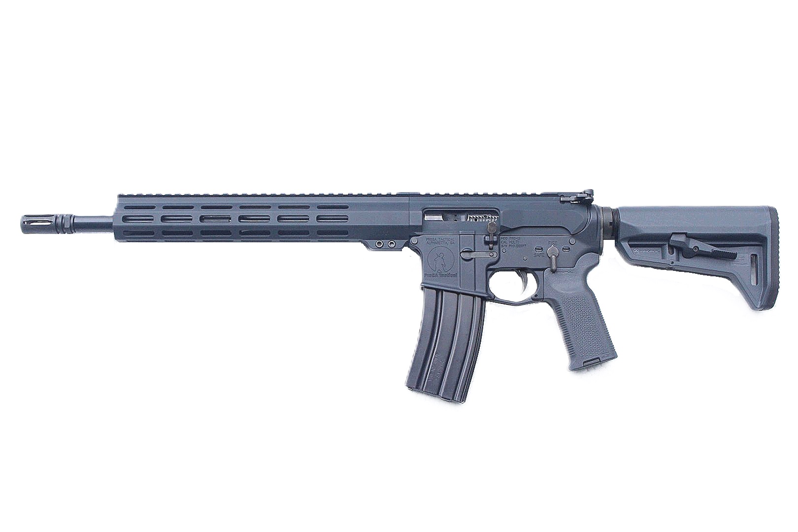 P2A PATRIOT LEFT HAND 14.5" 5.56 NATO 1/7 Carbine Length Melonite M-LOK Rifle - Pinned & Welded - GRAY