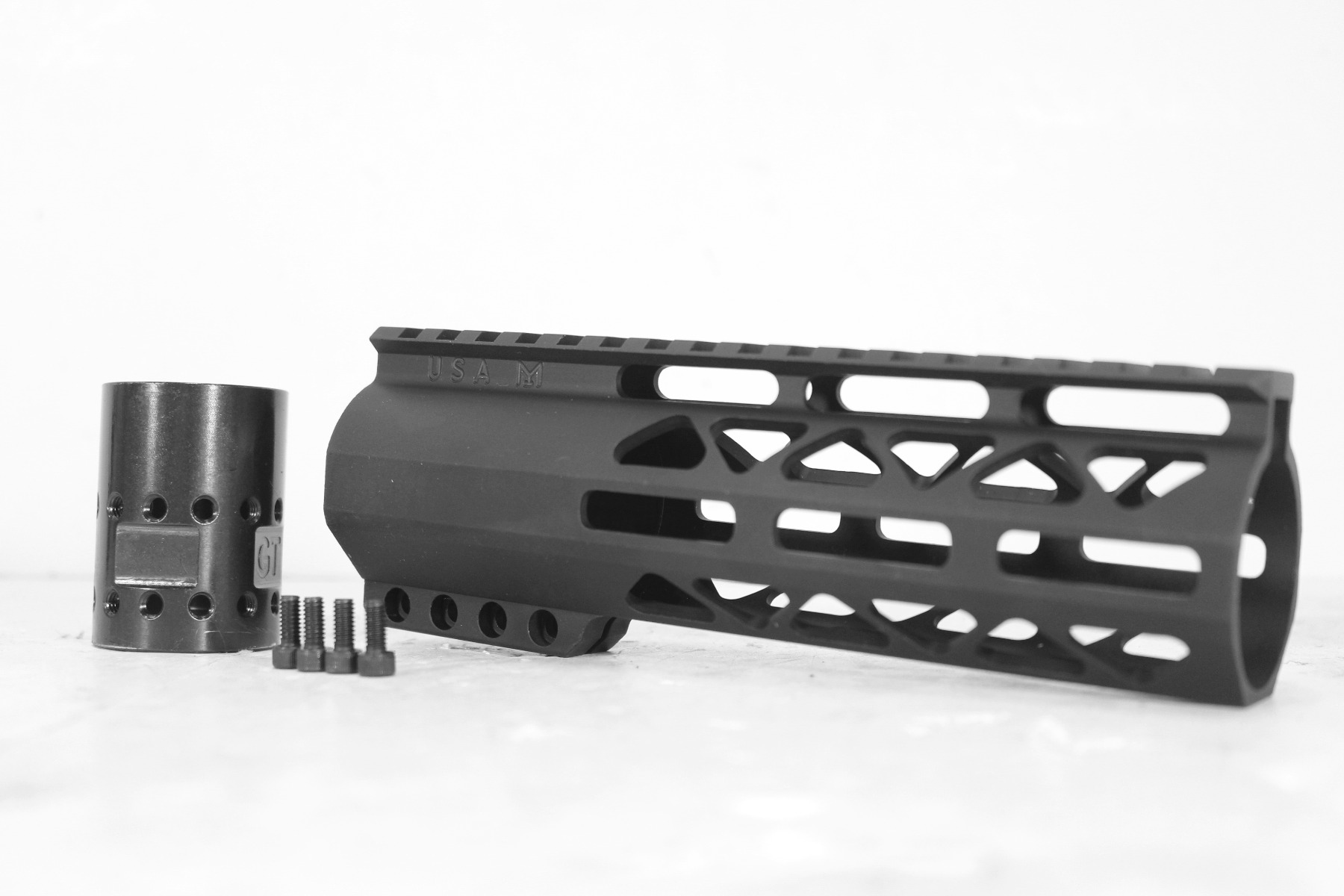 8.5 inch AR-15 Non Reciprocating Side Charging 9mm Upper with Flash Can