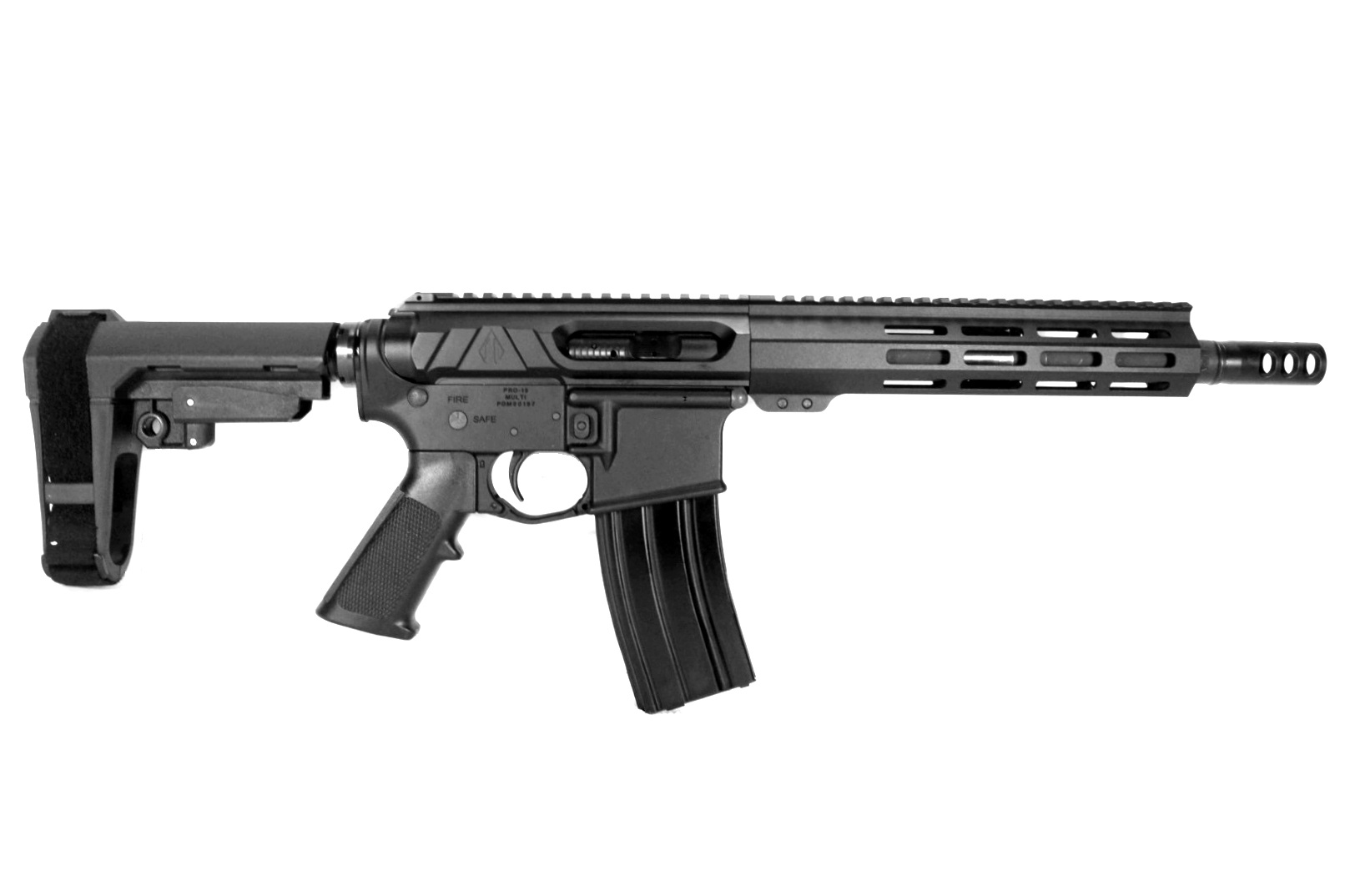 10.5 inch 12.7x42 (50 Beowulf)  Side Charging AR Pistol | Pro2a Tactical