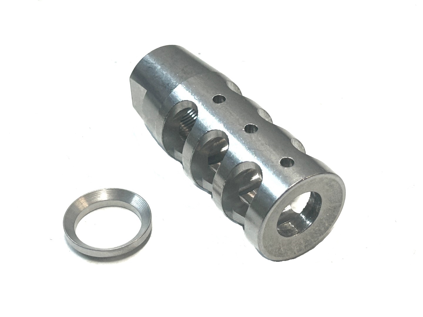 Competition Style Muzzle Brake Stainless 5/8-24