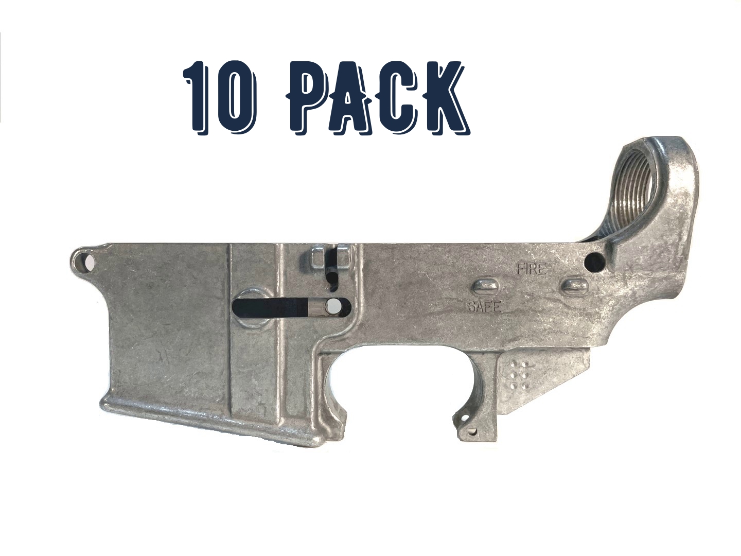 80% AR-15 Lower Receiver - RAW - 10 PACK