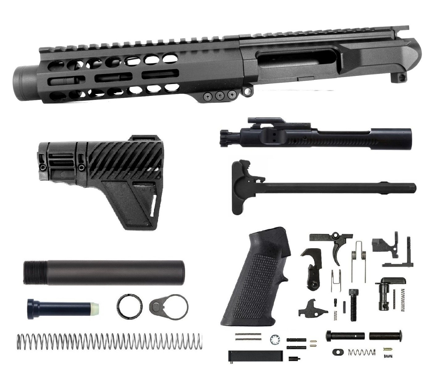 6 inch LEFT HANDED AR-15 300 Blackout Pistol Melonite Upper w/Can Complete Kit | Pro2a Tactical