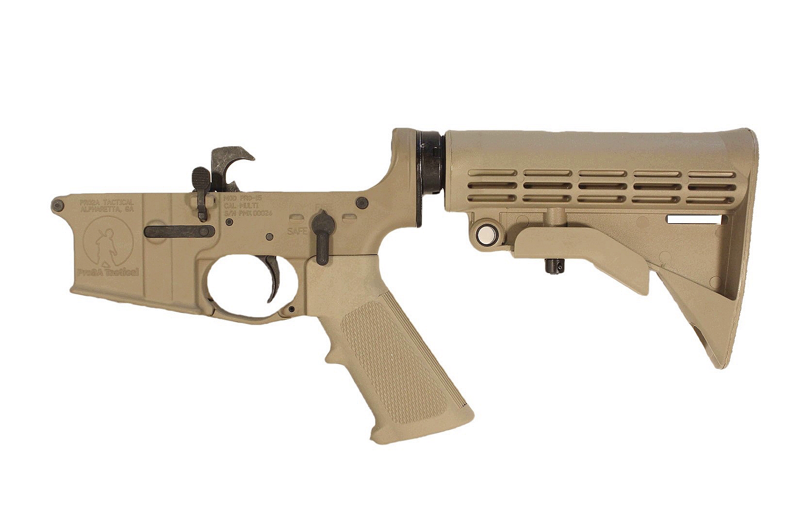 Complete Rifle AR-15 Milspec Lower Receiver FDE By Pro2A Tactical