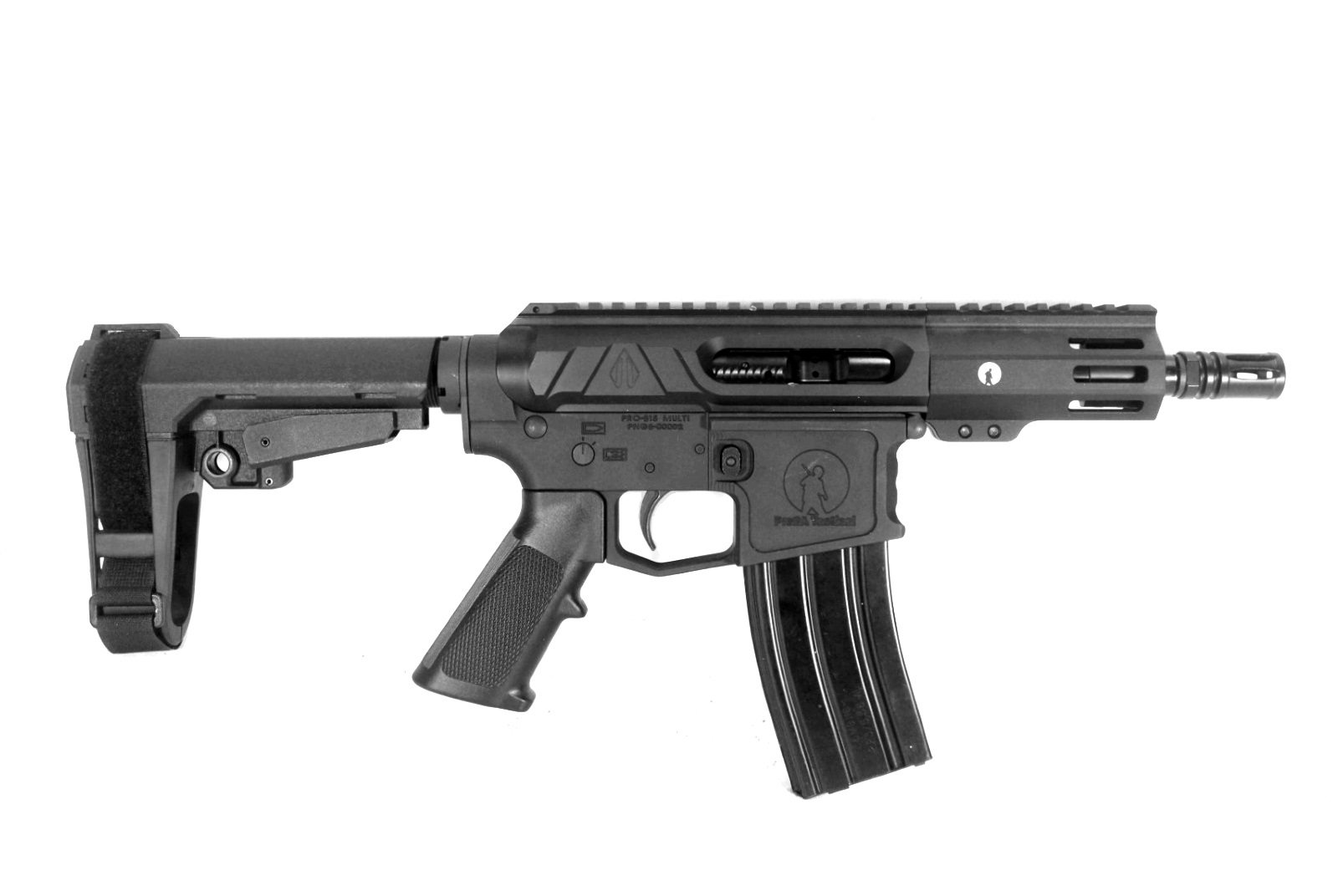 5 inch AR-15 300 Blackout M-LOK Complete Side Charging Pistol Suppressor Ready - Valiant Line By Pro2a Tactical