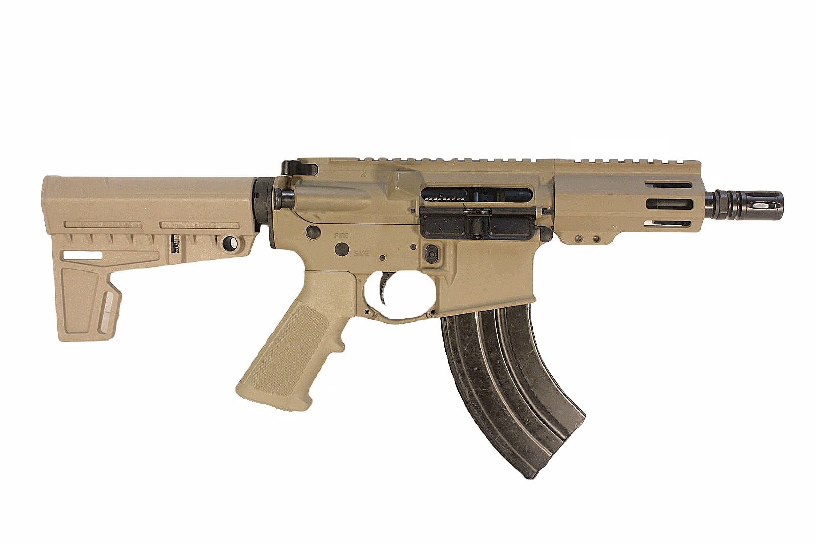 5 inch 7.62x39 AR15 Pistol | FDE | Suppressor Ready 