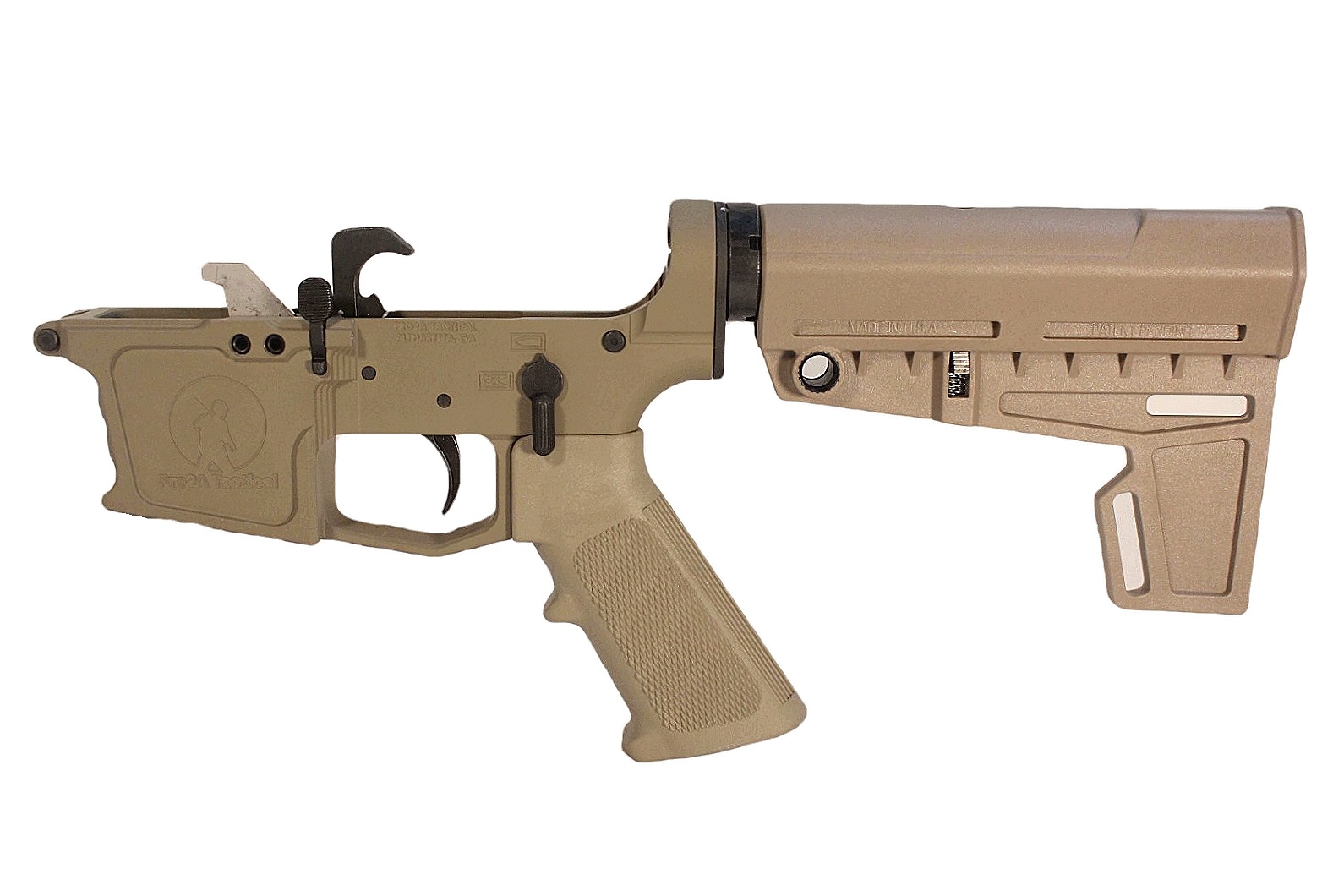 Complete Pistol AR-15 45ACP/10mm AR-45 Billet Lower Receiver FDE Color | Pro2a Tactical
