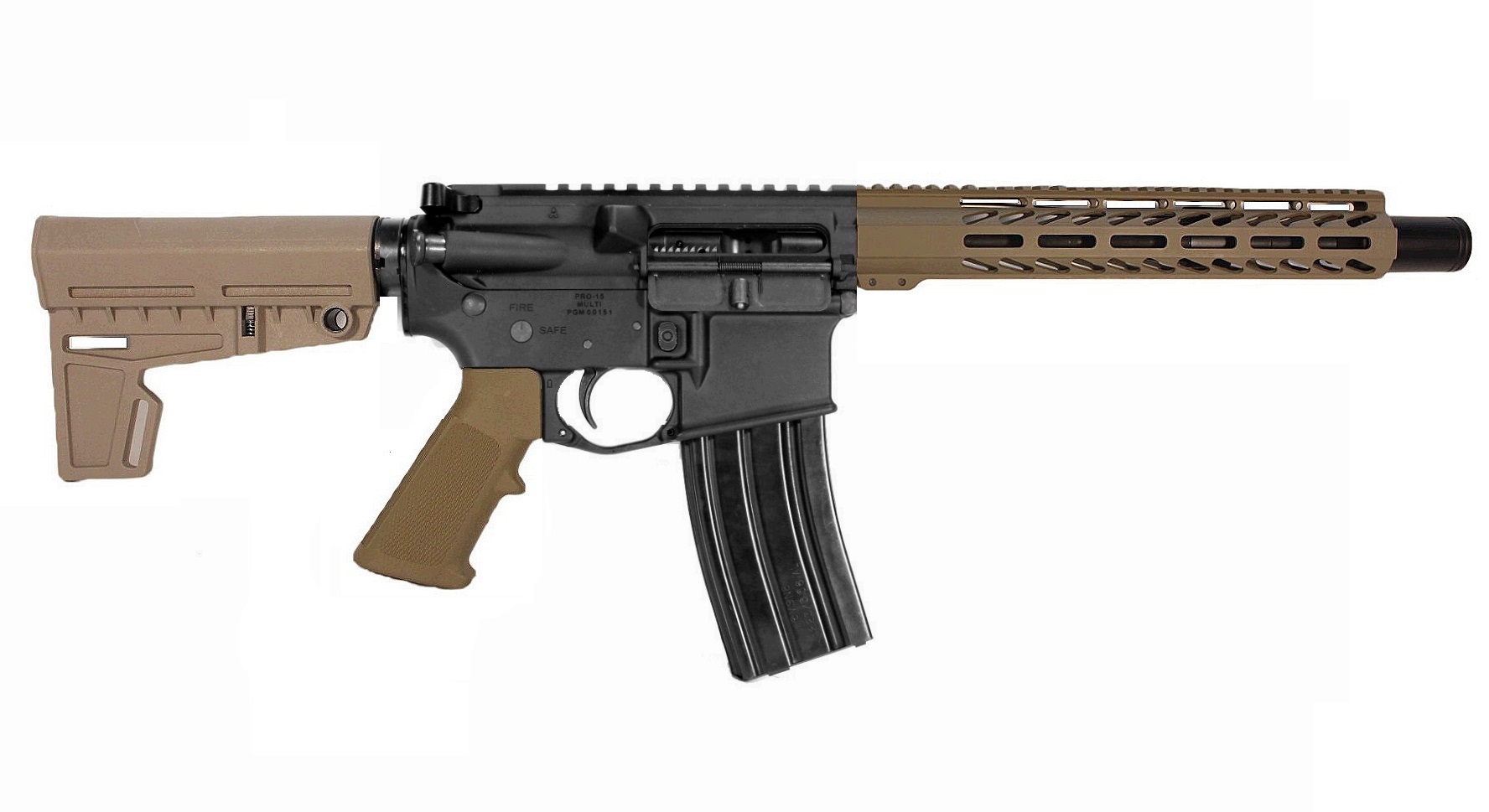 11.5" 5.56 AR-15 Pistol 2 Tone BLK/FDE | USA MADE