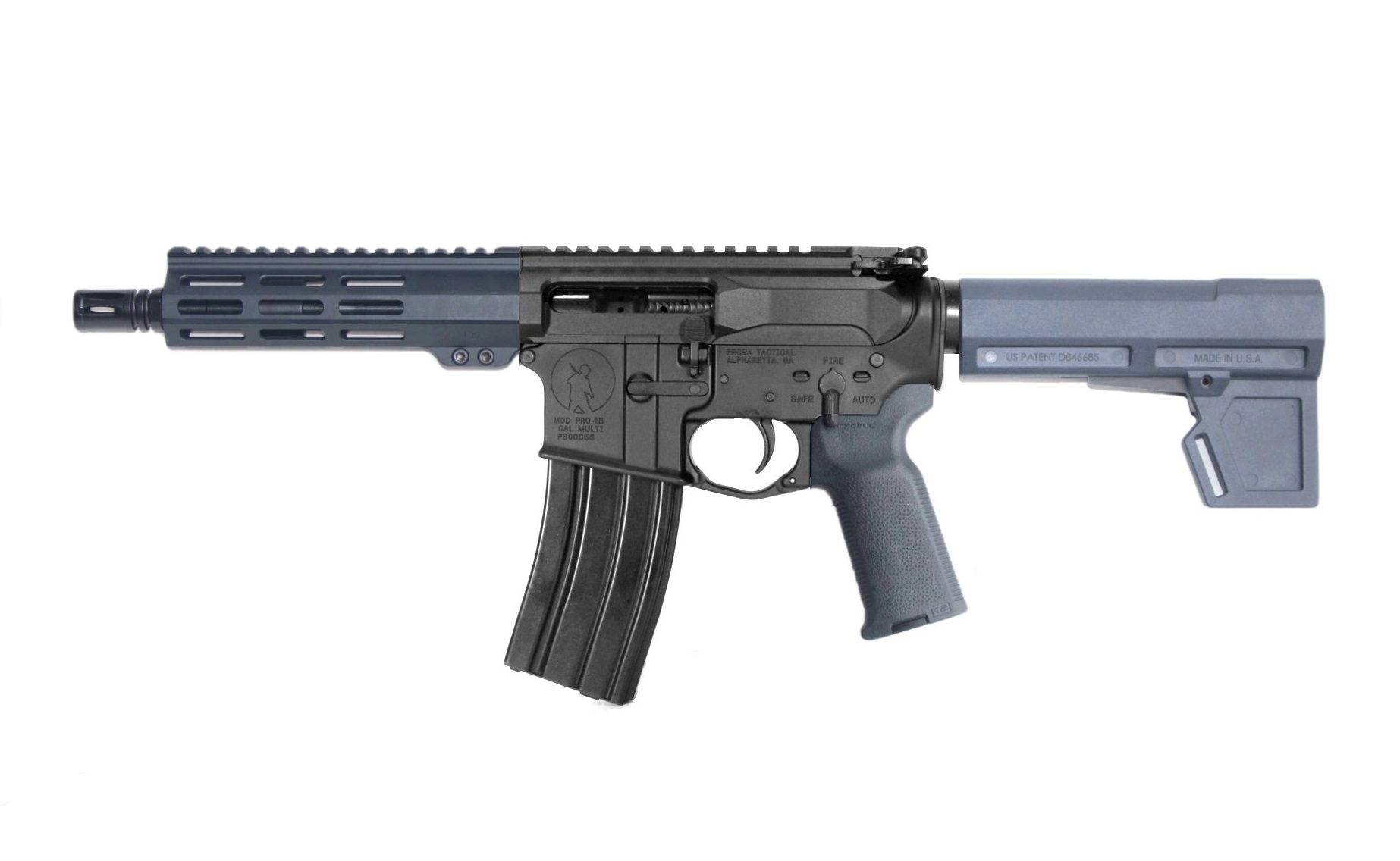 7.5" 300BLK Left Hand AR Pistol BLK/FDE