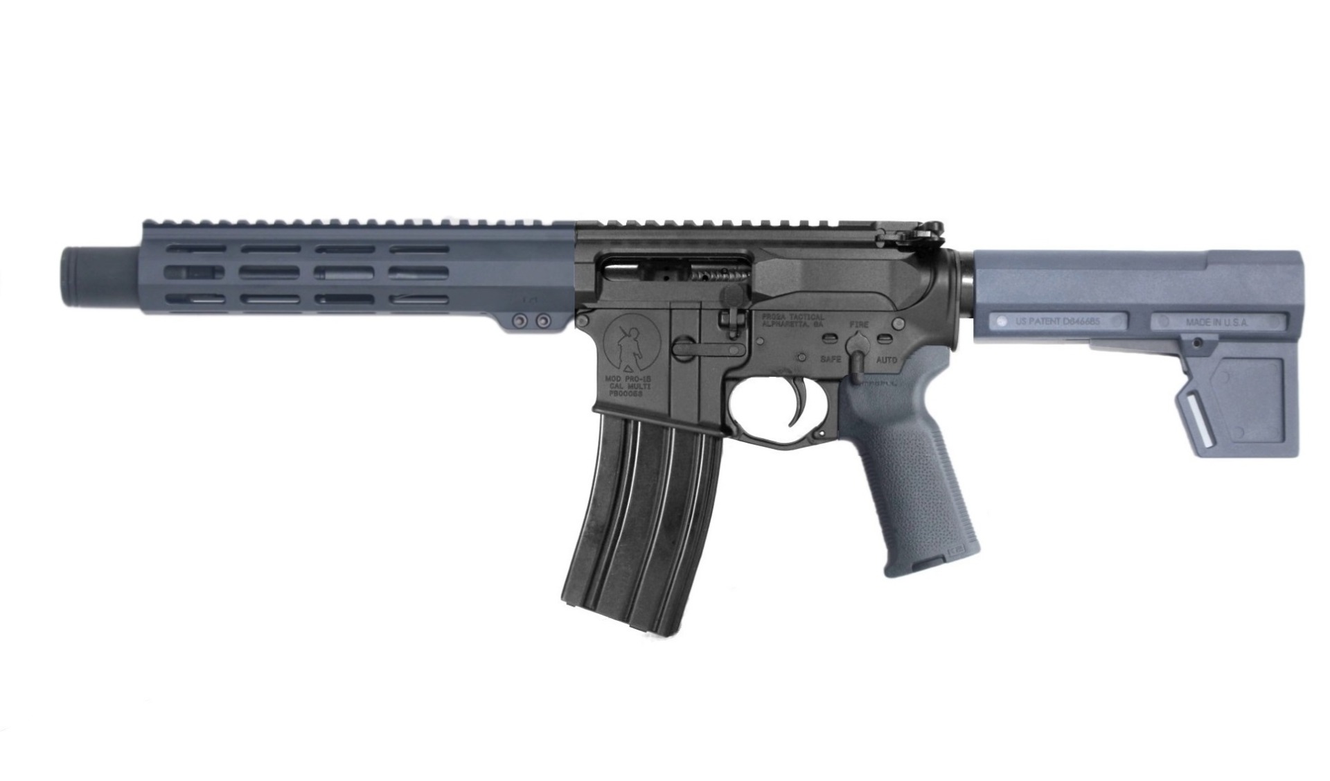 8.5" 300 Blkout Left Hand AR Pistol BLK/FDE