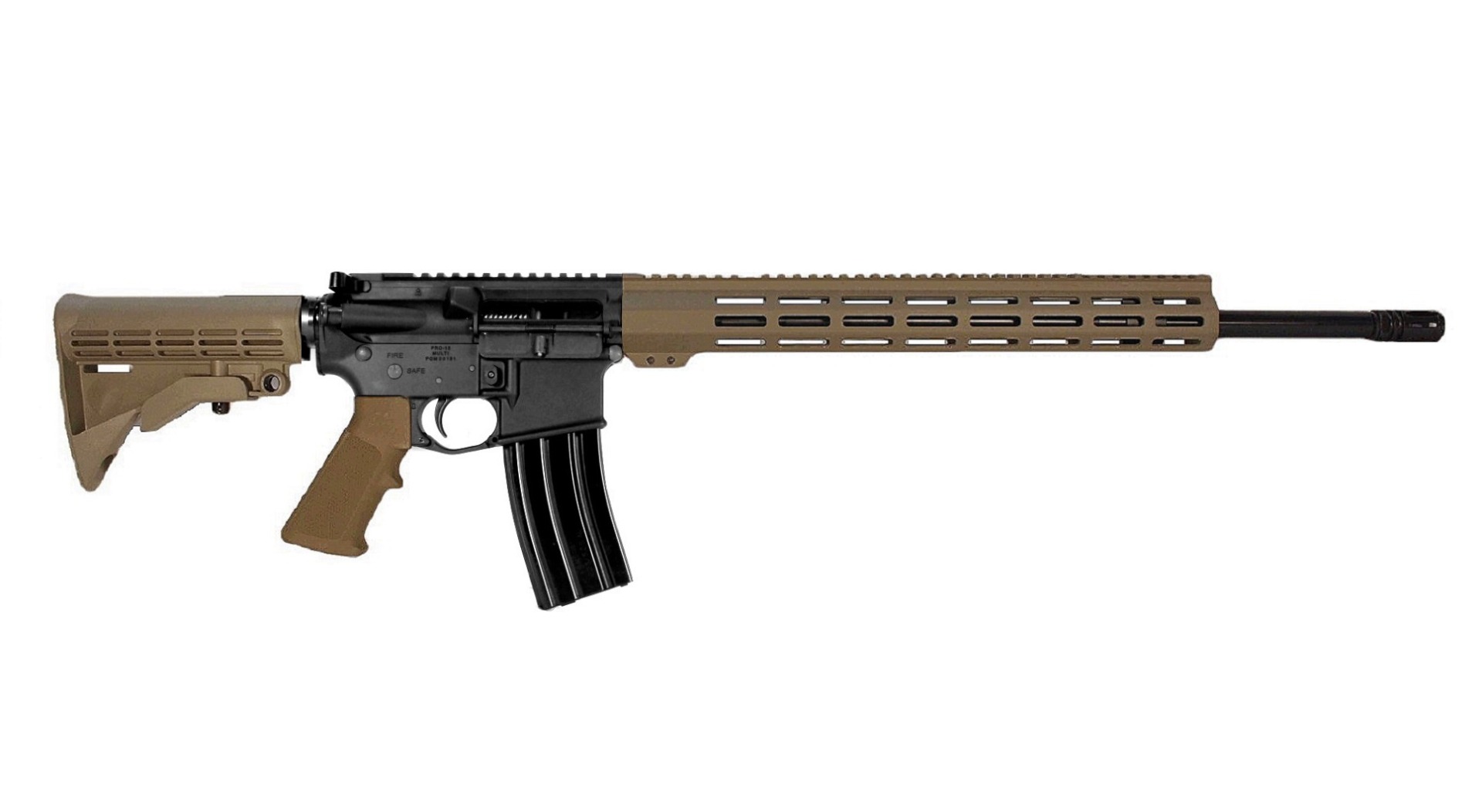 20 inch 6.8 SPC II AR-15 Rifle in BLK/FDE