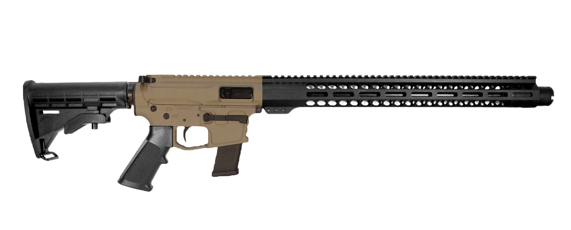 16 inch 9mm AR9 PCC Rifle FDE/BLK Color 