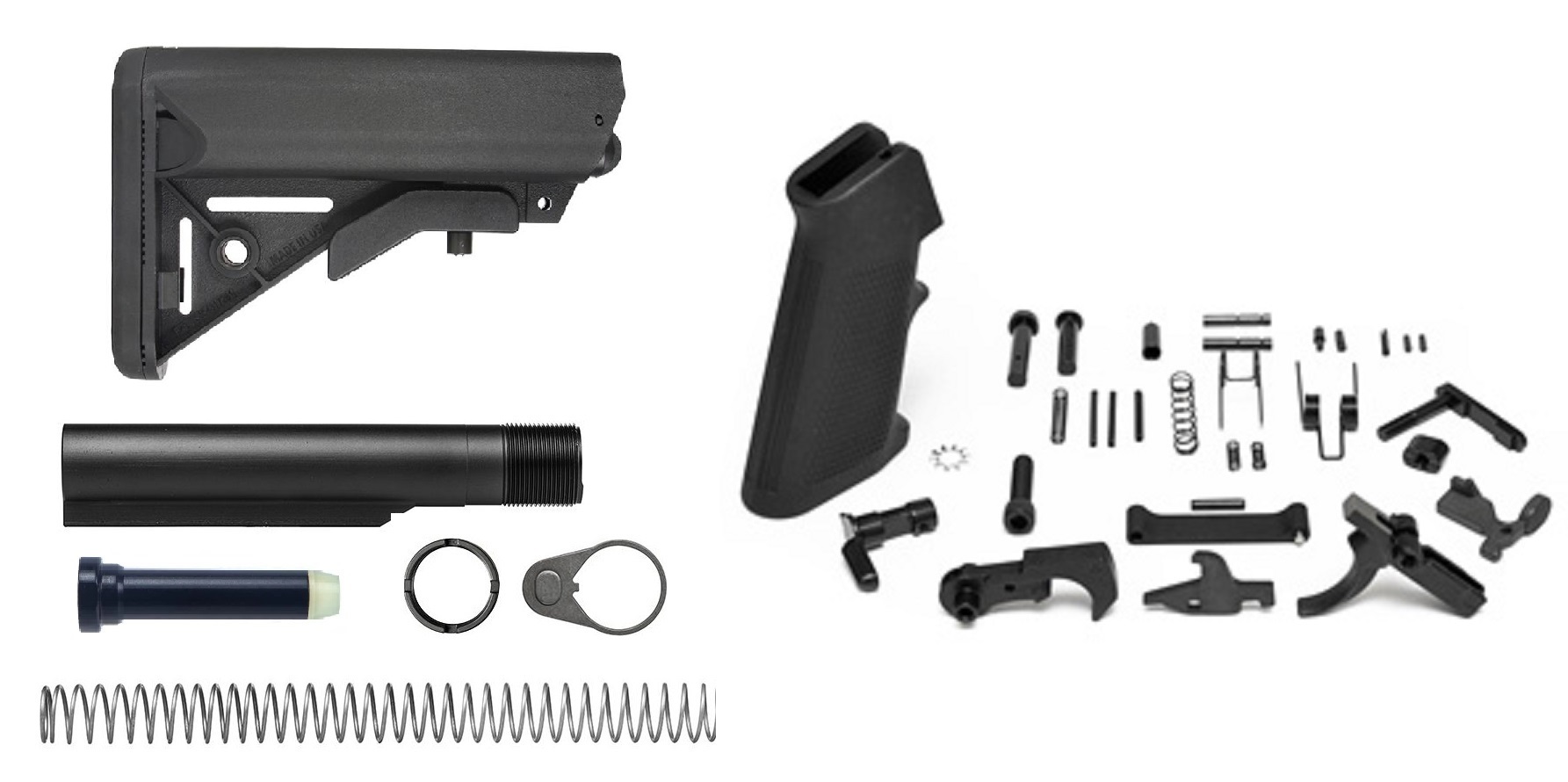 Complete AR-15 SOPMOD Stock Lower Build Kit