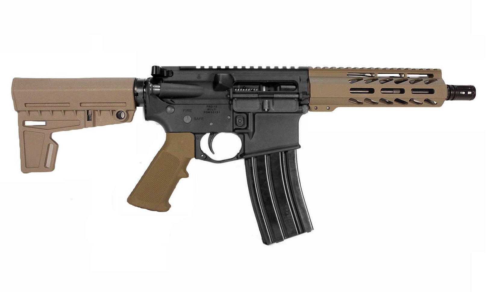 7.5 inch 5.56 NATO AR Pistol BLK/FDE 2 Tone