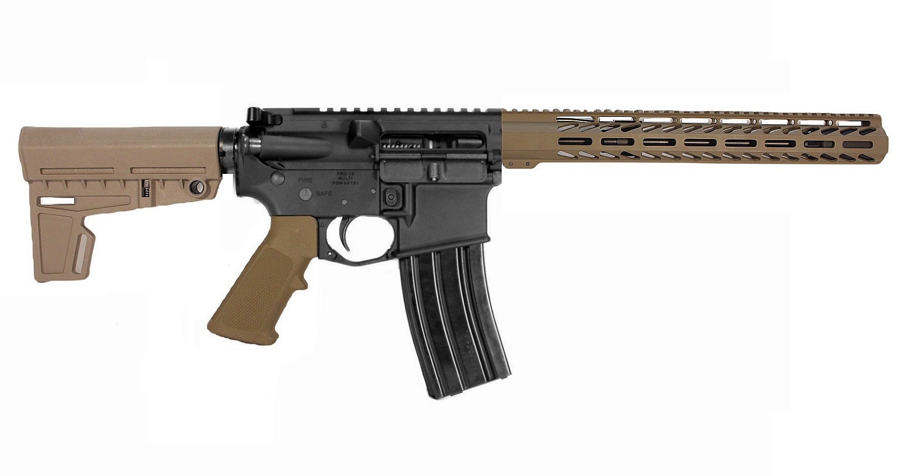 12.5" 350 Legend AR-15 Pistol BLK/FDE Color 