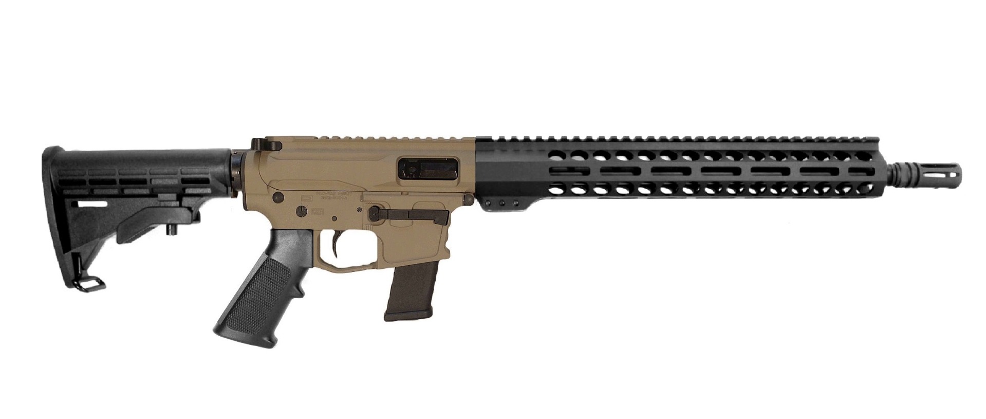 14.5 inch 9mm AR Rifle Pin Weld FDE/BLK