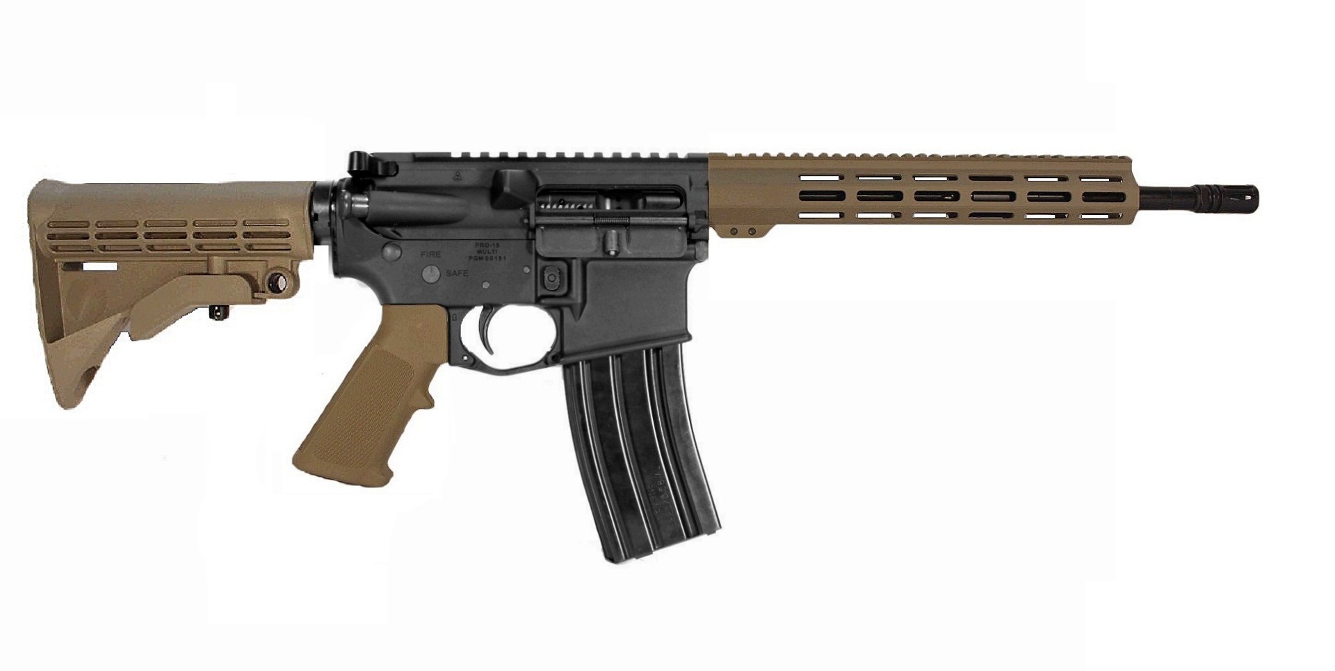 14.5 inch 5.56 NATO AR-15 Rifle BLK/FDE | USA MADE