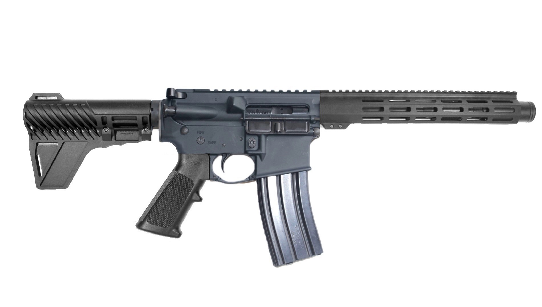 10.5 inch 450 Bushmaster AR-15 Pistol | Stealth Gray & BLK