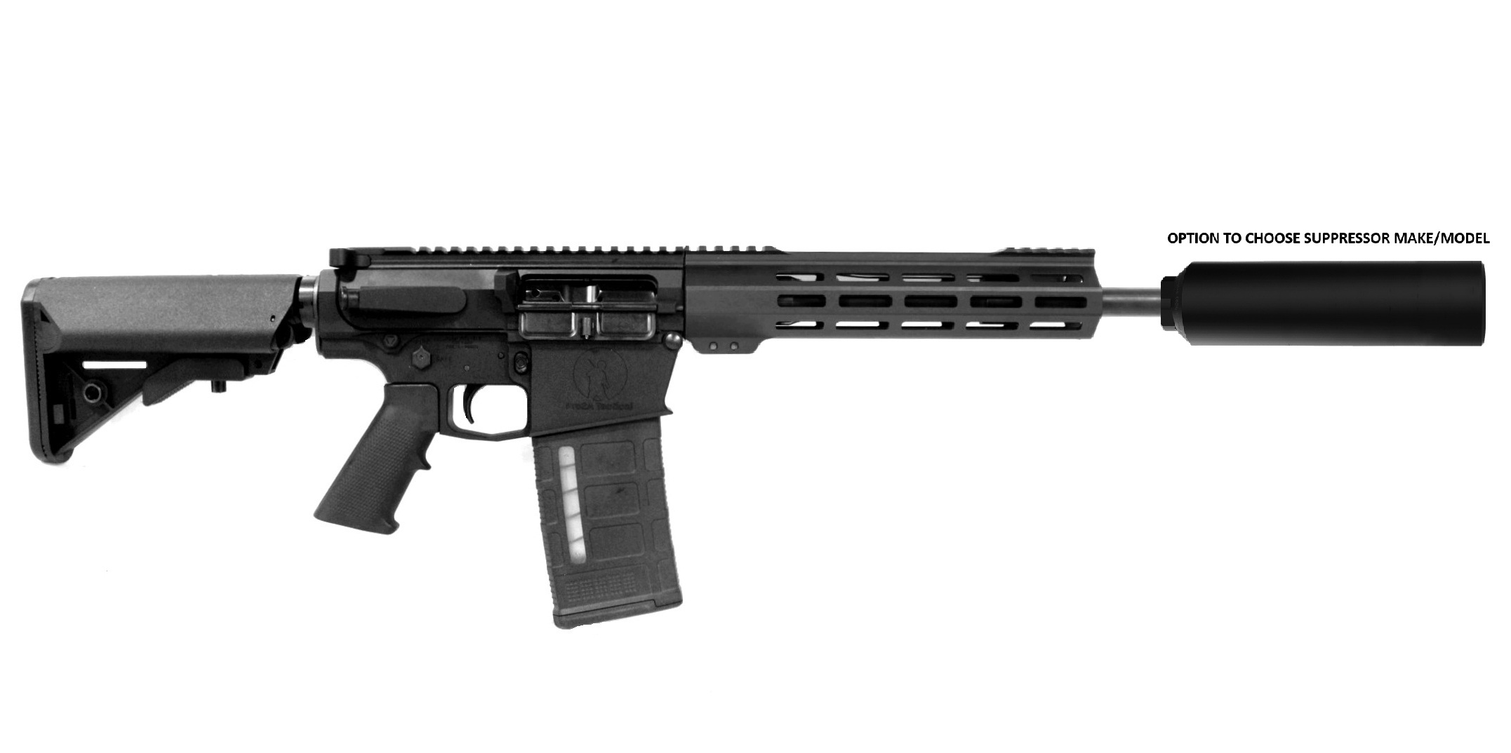 P2A PATRIOT 12.5" 8.6 Blackout SBR + BYO Suppressor Package