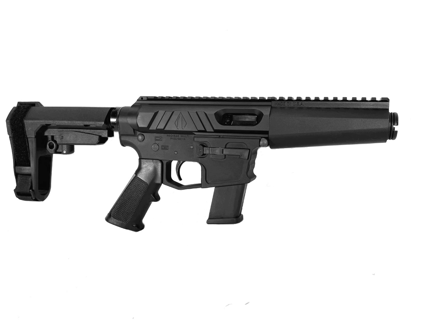3 inch 9mm AR-15 MP5 Pistol | NR Side Charging | Pro2A Tactical