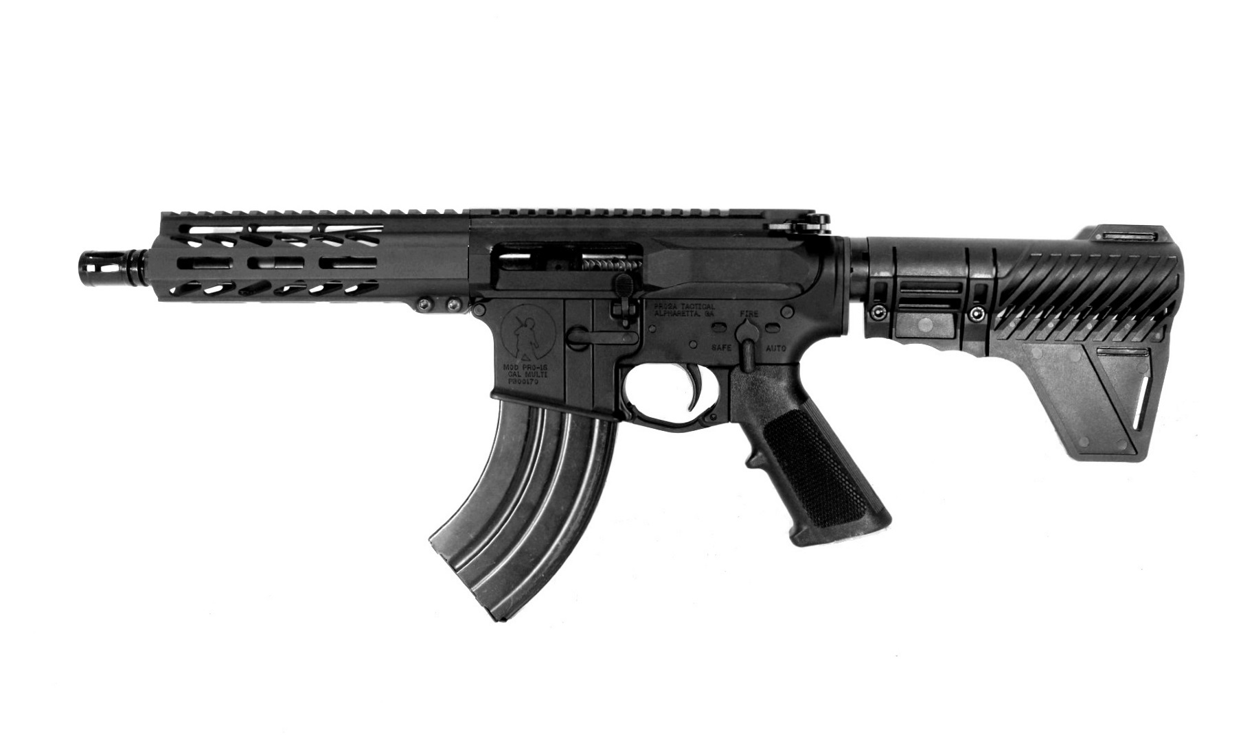7.5 inch LEFT HAND 7.62x39 AR-15 Pistol 