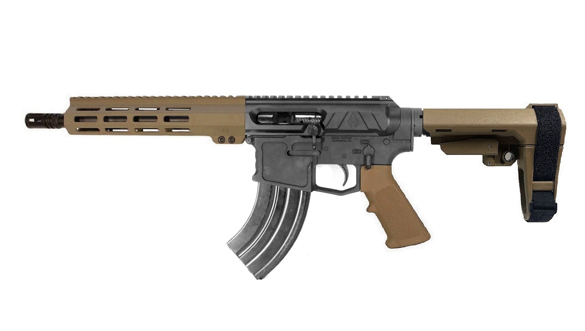 10.5 inch Left Hand 7.62x39 Complete AR-15 Pistol 