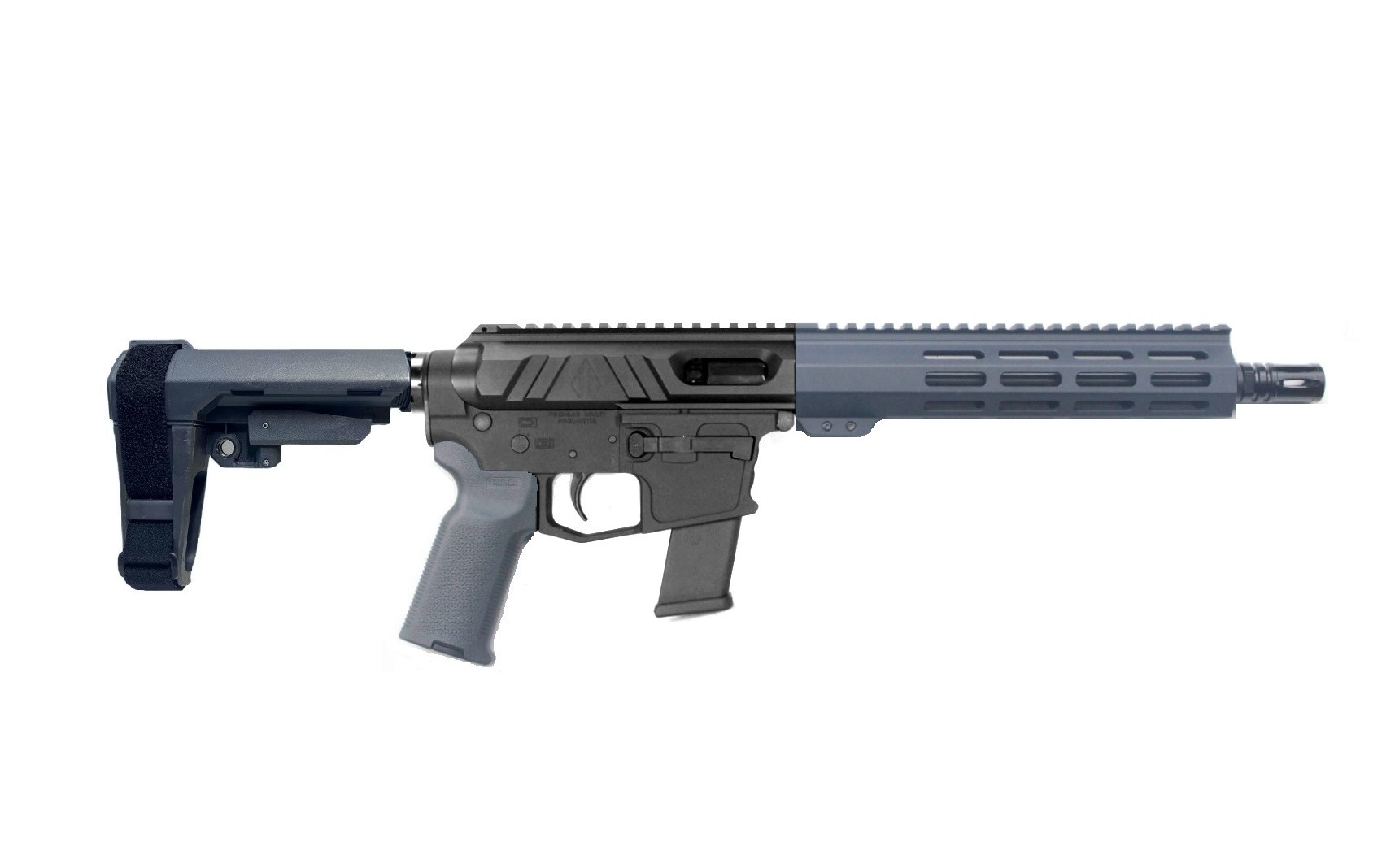 P2A VALIANT 10.5" 9mm 1/10 Pistol Caliber Melonite M-LOK Pistol - BLK/GRAY