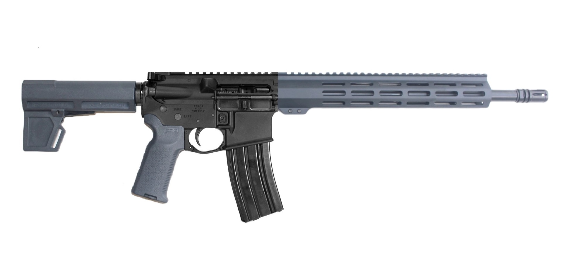 14.5 inch 5.56 NATO AR Pistol | Gray & Blk Color 