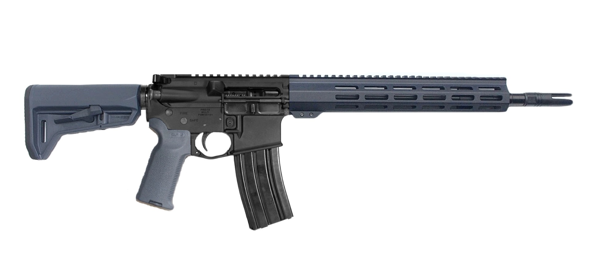 P2A PATRIOT 13.7" 5.56 NATO 1/7 Mid Length Melonite M-LOK Rifle - Pinned & Welded - BLK/GRAY