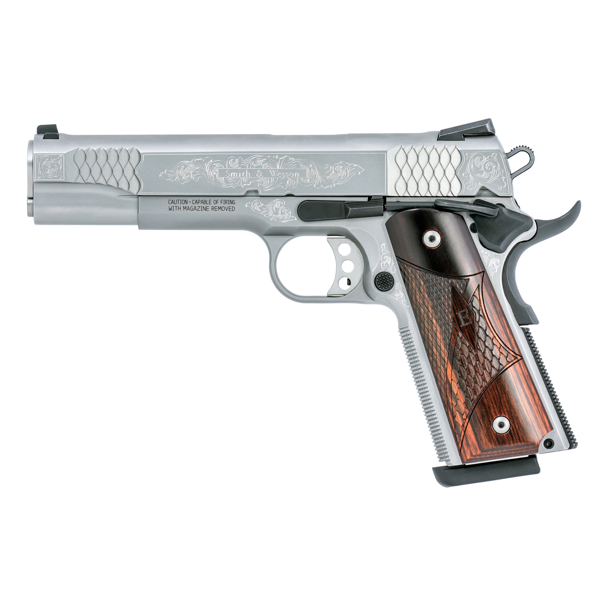 S&W 1911 45ACP 5 STS 8RD FS ENGRVD