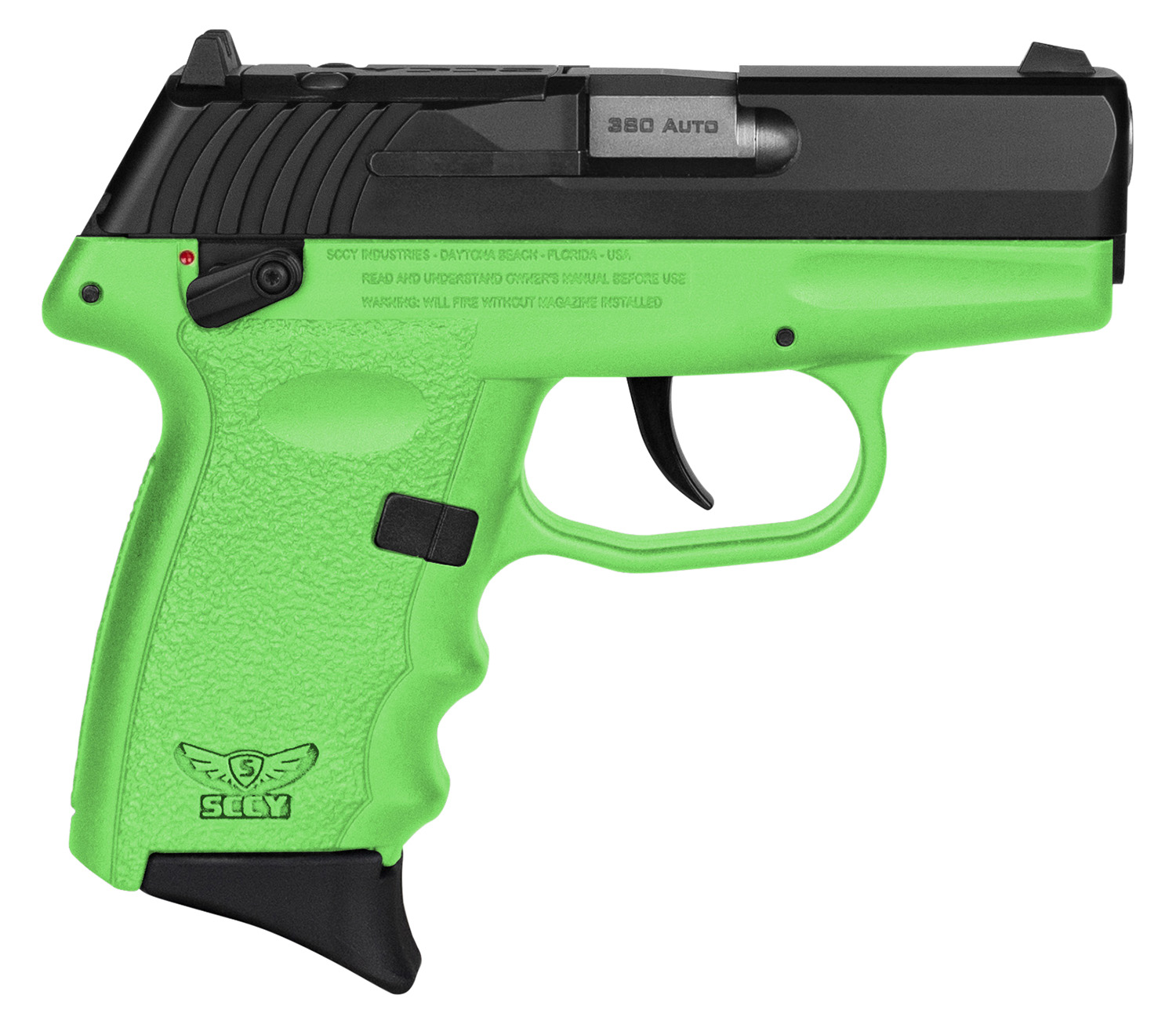 SCCY CPX-4CBLGRDRG3       380 2.96 10R SF BLK/LIME