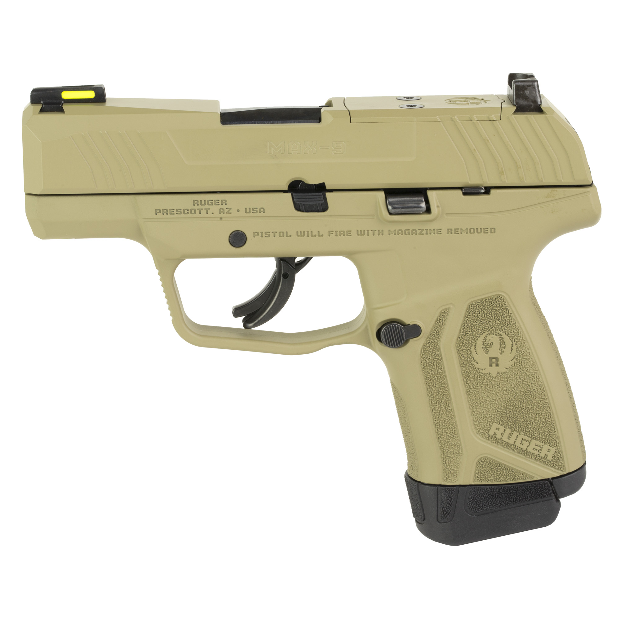RUGER MAX-9 9MM 3.20 12RD NTS FDE