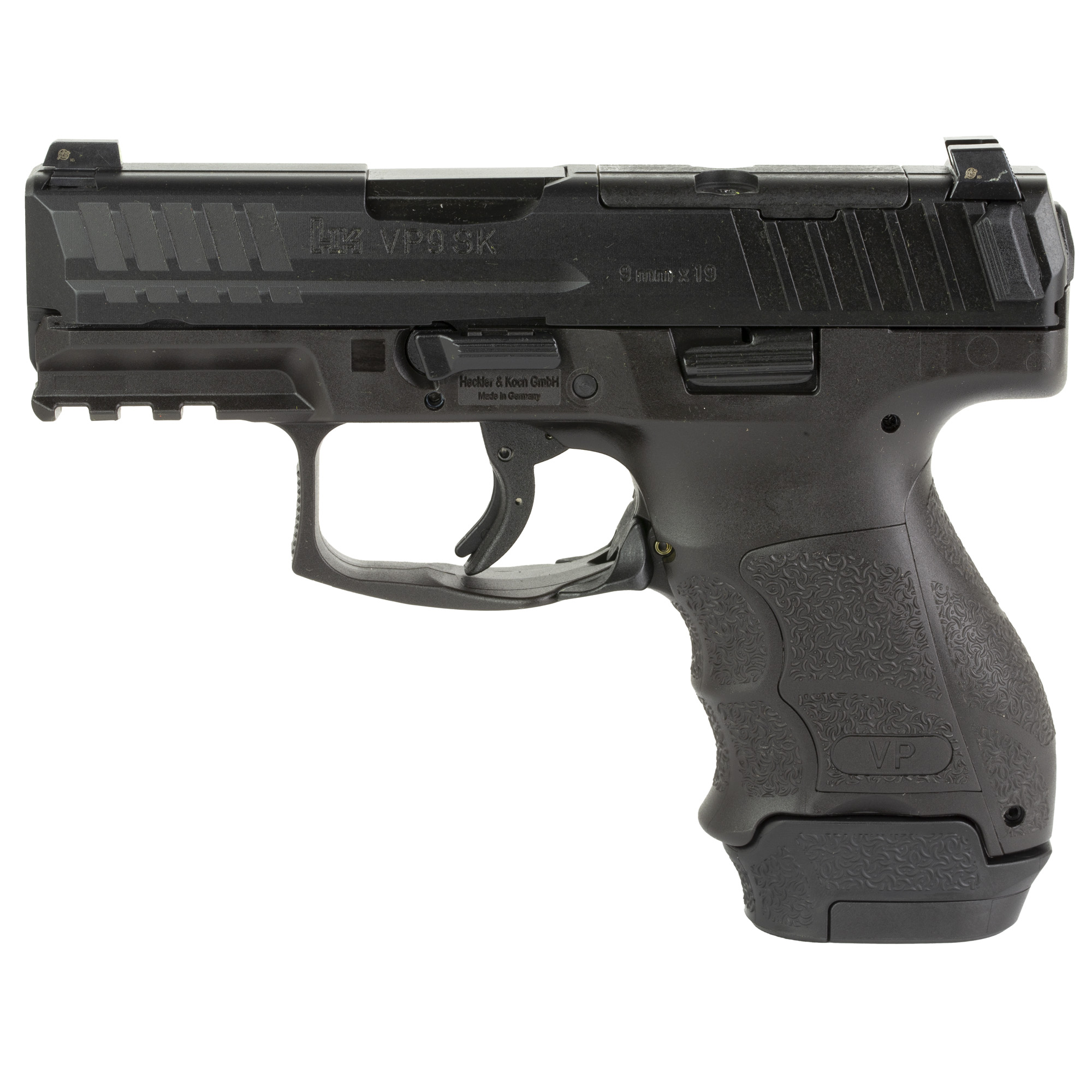 HK VP9SK 9MM 3.39 15RD BLK OR NS