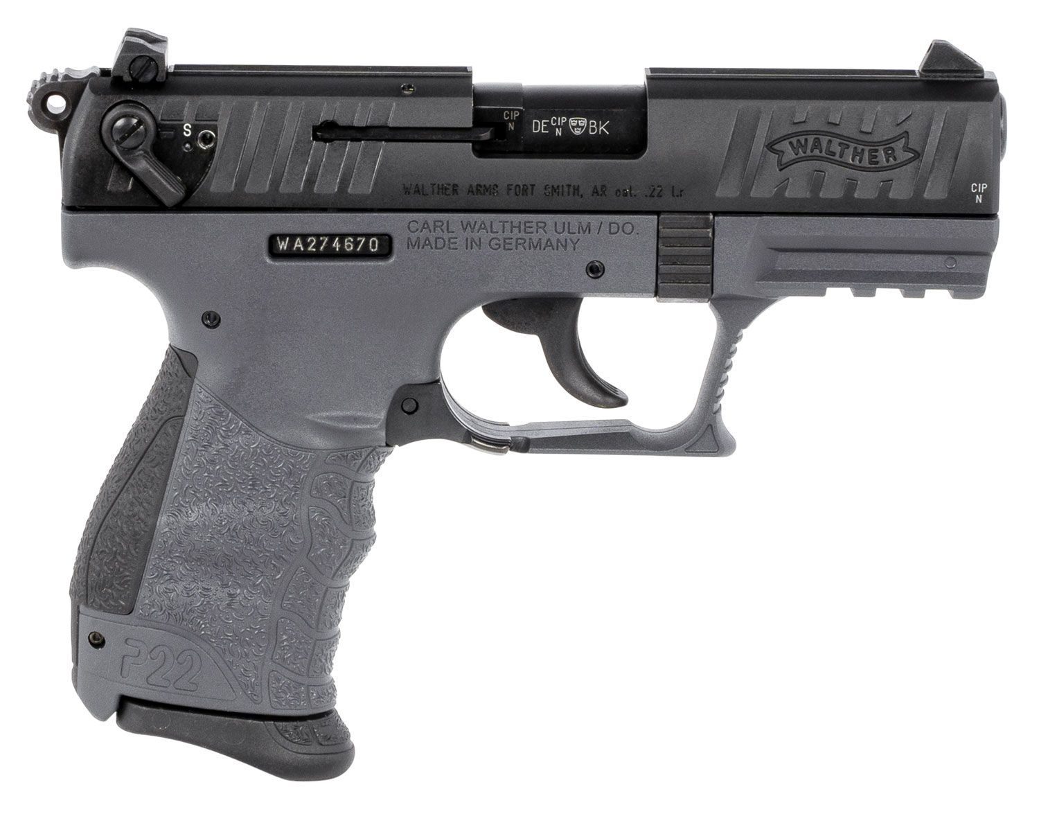 WALTHER 5120365 P22    22LR *CA         TUNG GRY  10RD