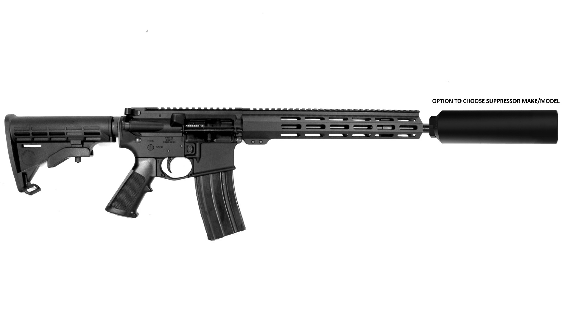 P2A PATRIOT 13.7" 5.56 NATO SBR + BYO Suppressor Package