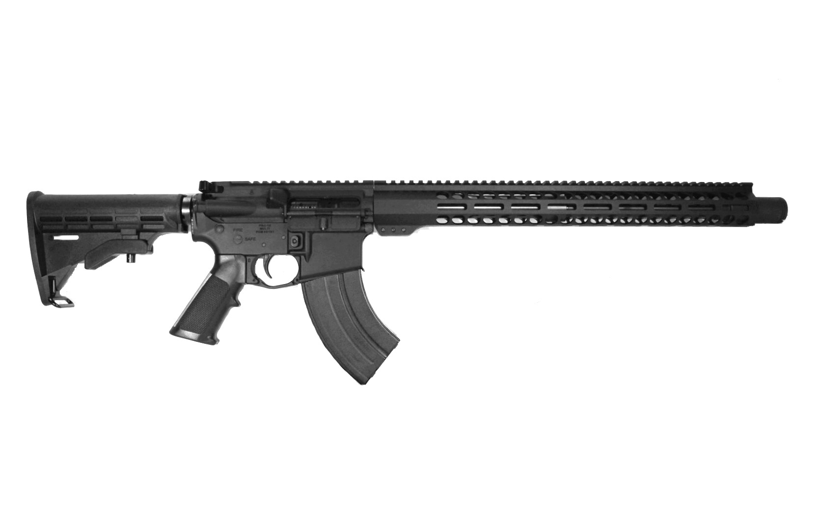 16 inch 7.62x39 AR Rifle | Extended Rail