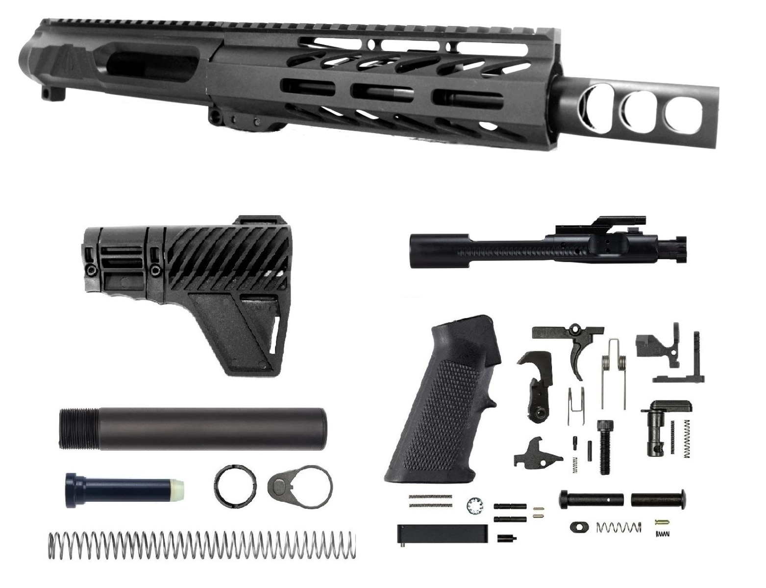 PRO2A 7.5" 12.7x42 (50 Beowulf) 1/20 Pistol Length Melonite NR Side Charging M-LOK AR-15 Upper Kit