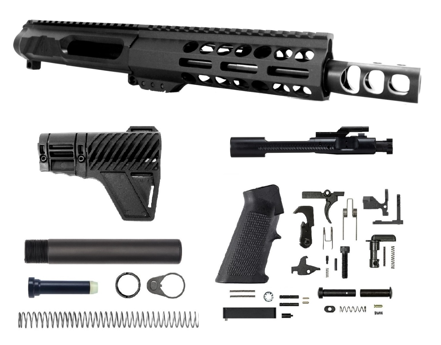 PRO2A 7.5" 12.7x42 (50 Beowulf) 1/20 Pistol Length Melonite NR Side Charging M-LOK AR-15 Upper Kit