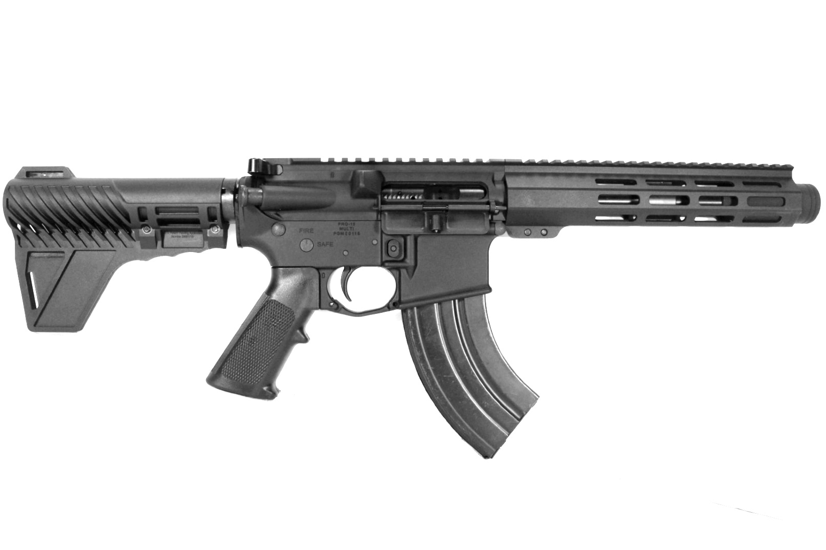 Pro2A Tactical's Patriot 7.5 inch AR-15 7.62x39 M-LOK Complete Pistol with flash can