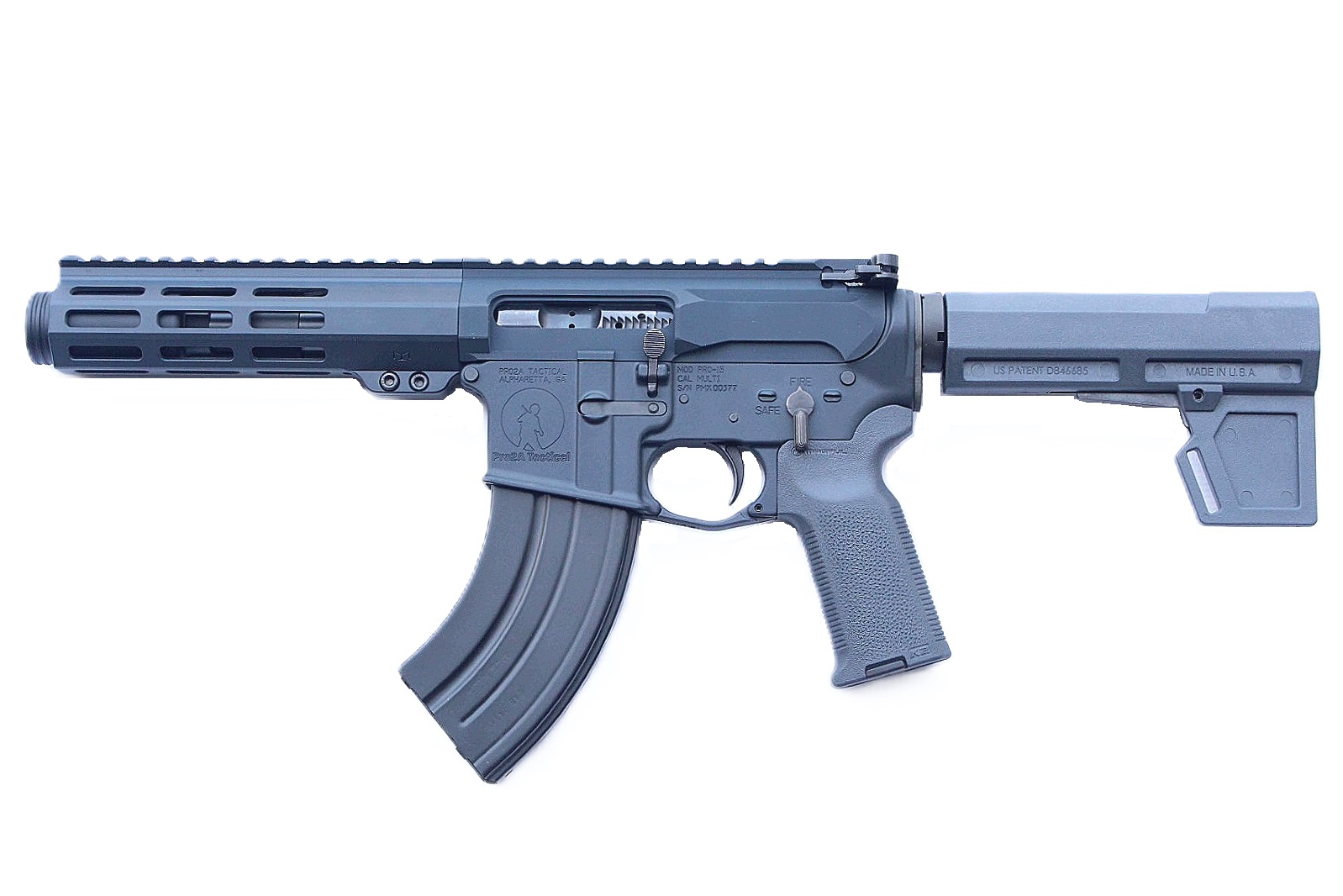 5 inch LEFT HAND 7.62x39 AR -15 Pistol | FDE