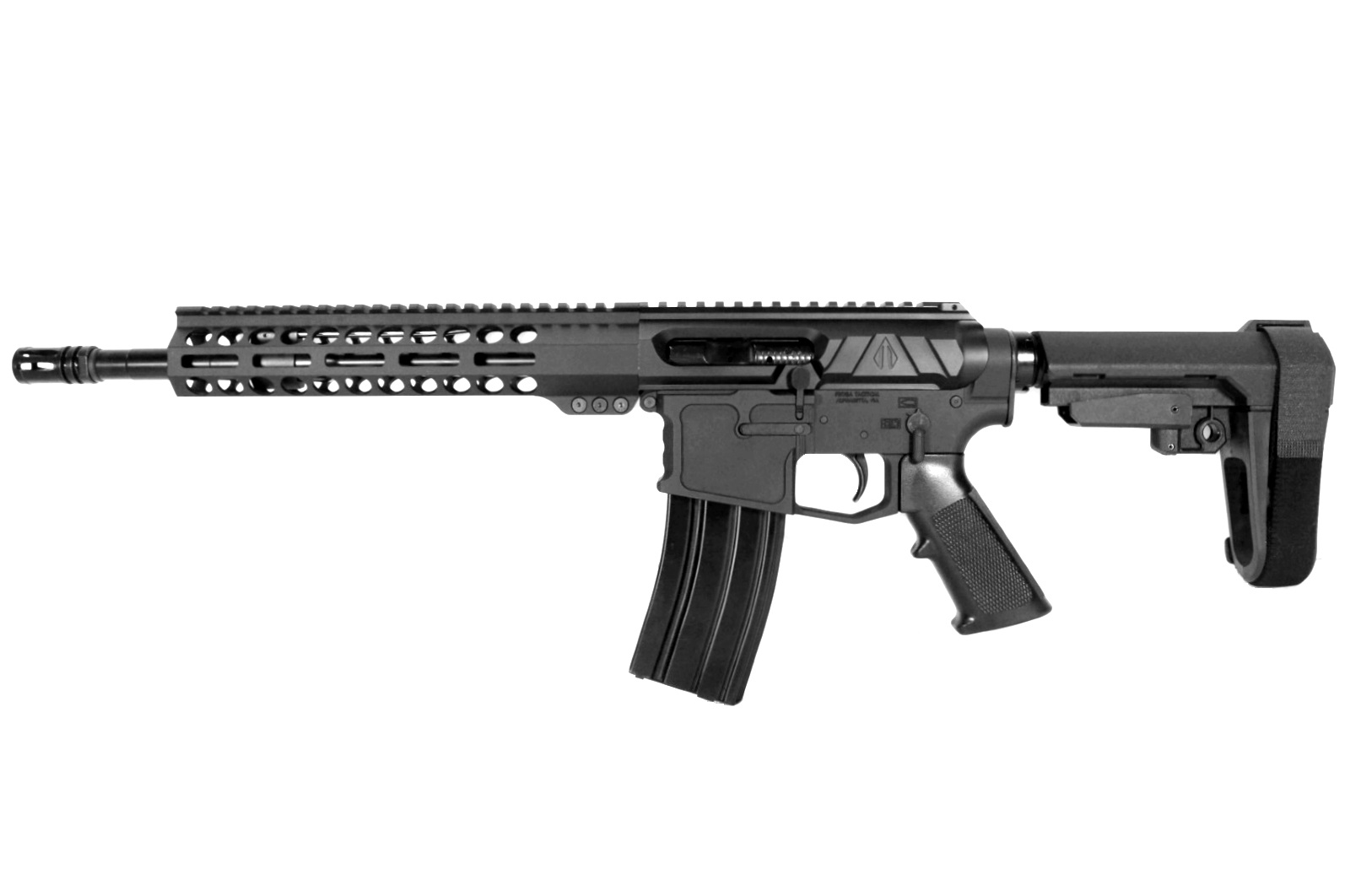 LEFT HAND 12.5 inch 5.56 NATO M-LOK Side Charging AR Pistol By Pro2A Tactical